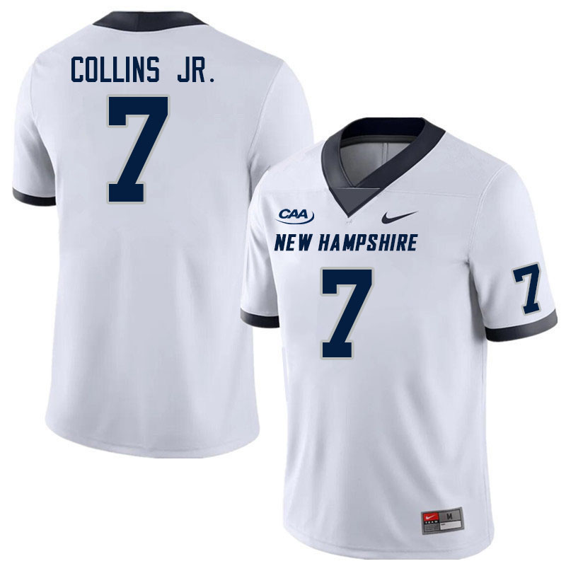 New Hampshire Wildcats #7 Jonathan Collins Jr. College Football Jerseys Stitched Sale-White
